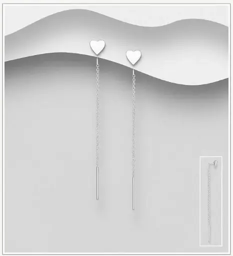 [BO25107] Boucles d'Oreilles argent, petit coeur