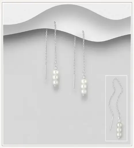[BO25113] Boucles d'Oreilles argent, fausses perles