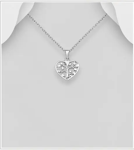 [PE25112] Pendentif argent, arbre de vie