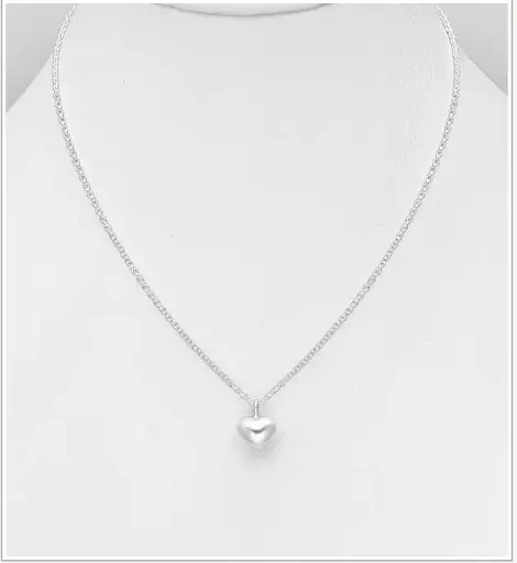 [CO25101] Collier argent, chaîne et petit coeur