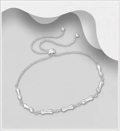 [BR25105] Bracelet argent, 7 os d'argent